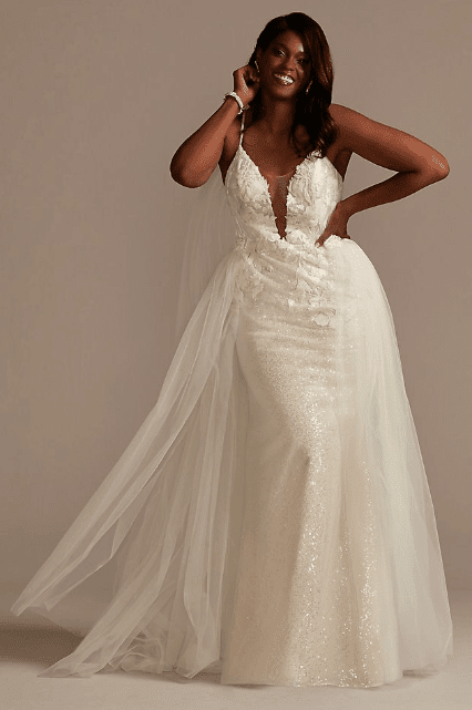 davids bridal bridesmaid dresses plus size Figure Flattering Plus Size Wedding Dresses